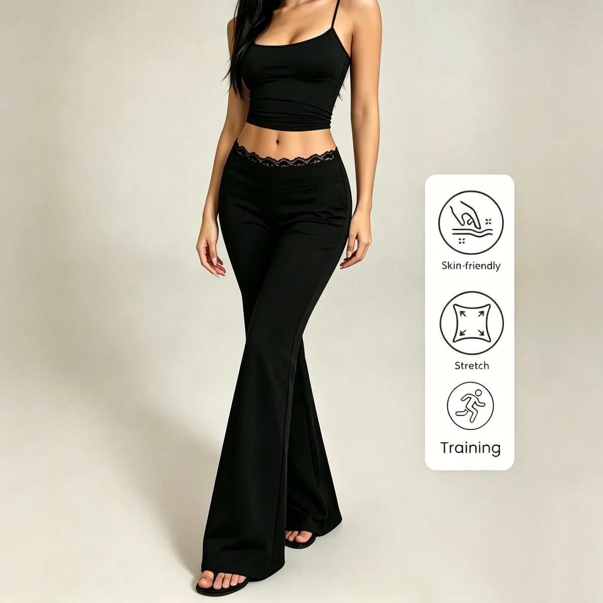 Lace Flared Pants