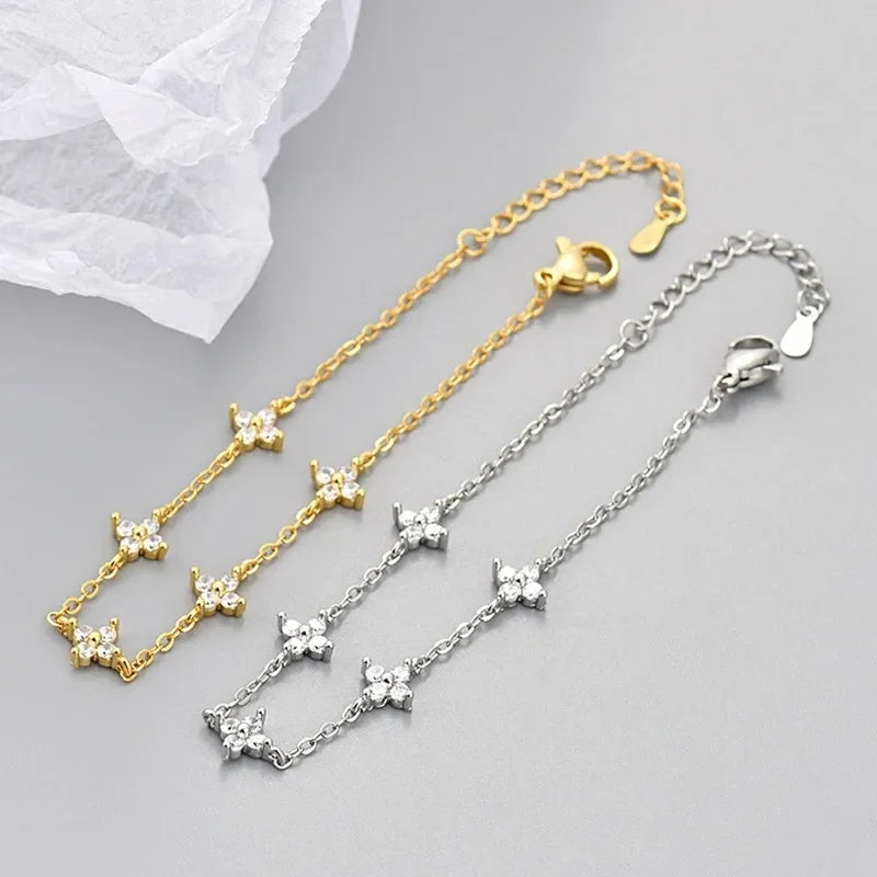 Zircon Flower Bracelet