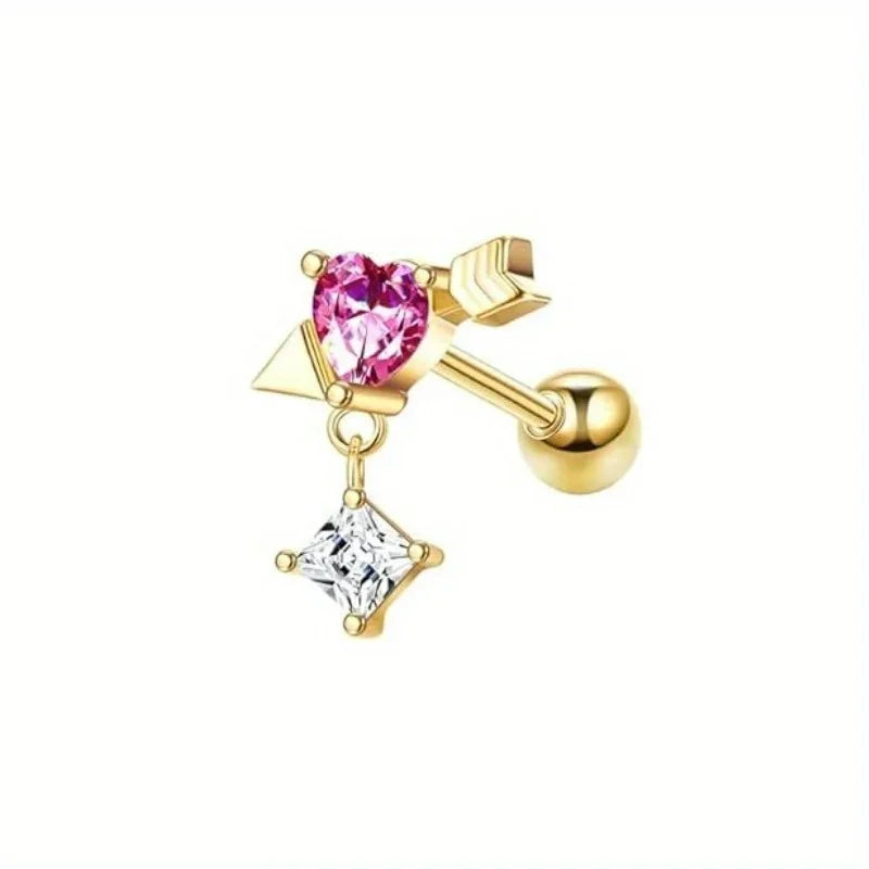 Elegant flower stud earrings