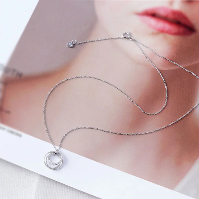 Zircon Circle Necklace