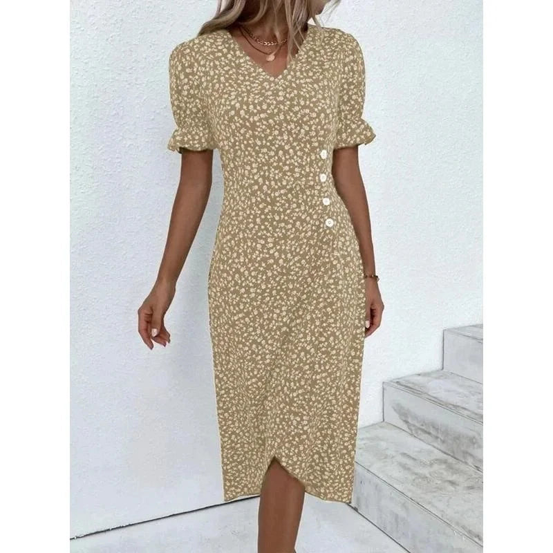 Elegant floral midi dress