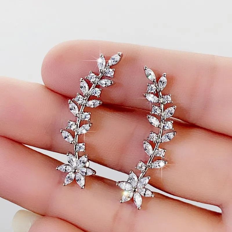 Dazzling flower ear climbers