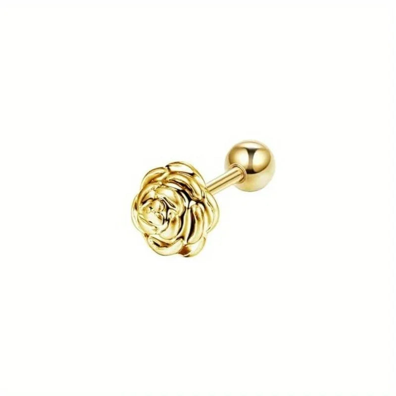 Elegant flower stud earrings
