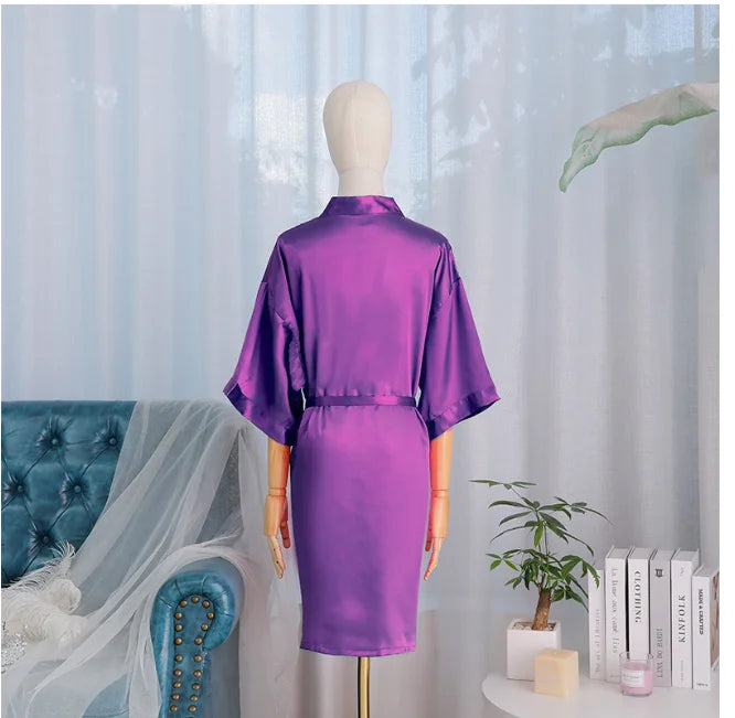 Bridal satin robe