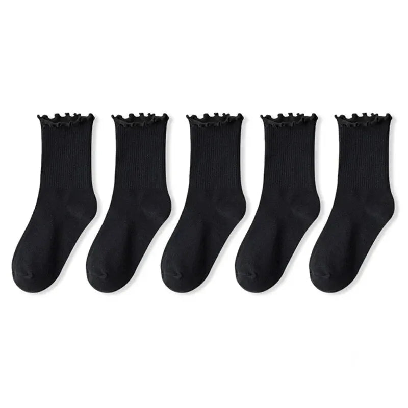 Ruffle Crew Socks