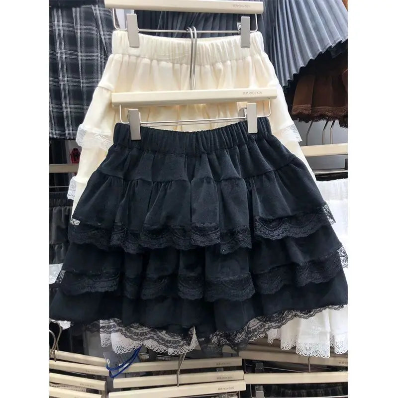 Lace Ruffle Skirt