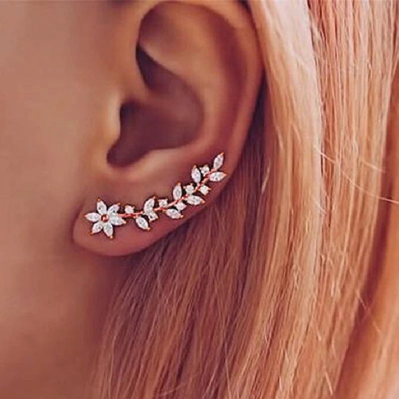 Dazzling flower ear climbers