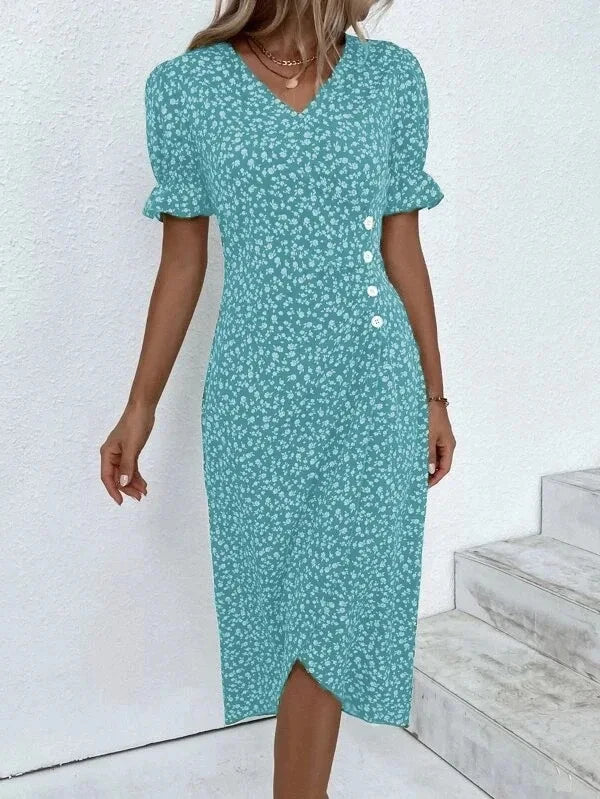 Elegant floral midi dress