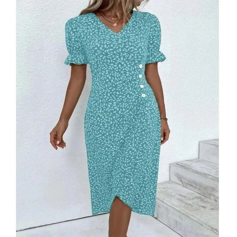 Elegant floral midi dress