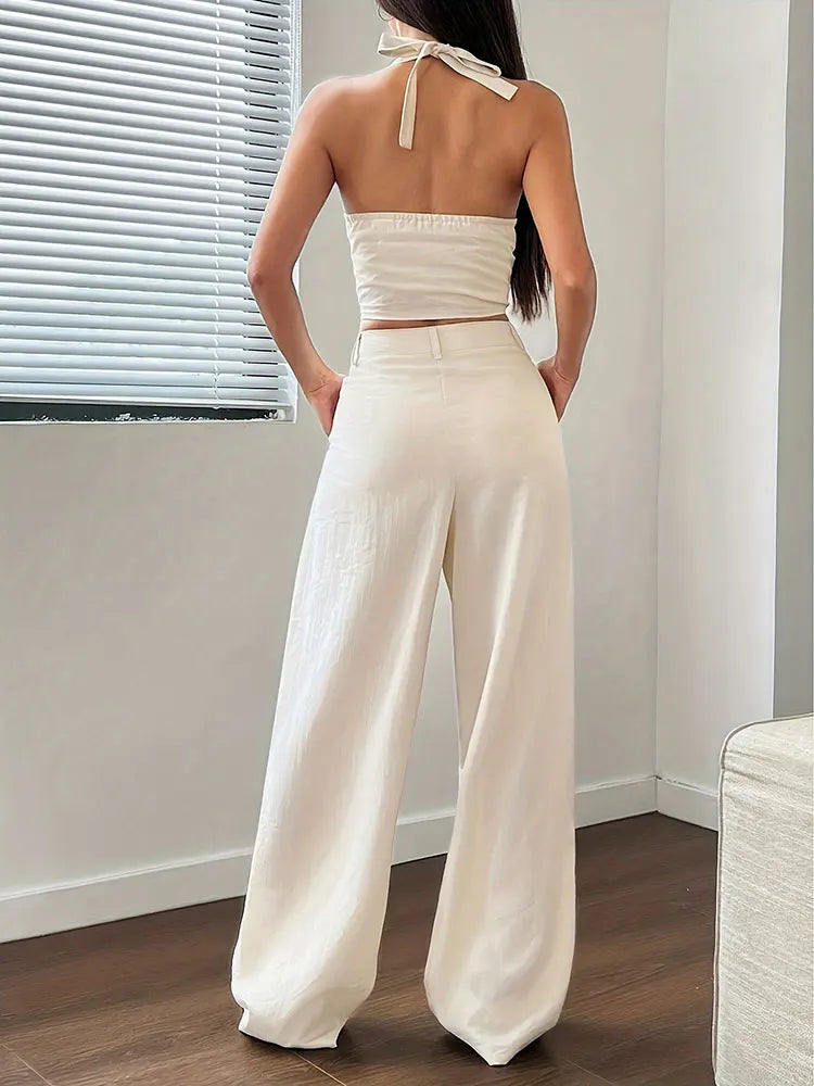 Sleeveless Halter Suit