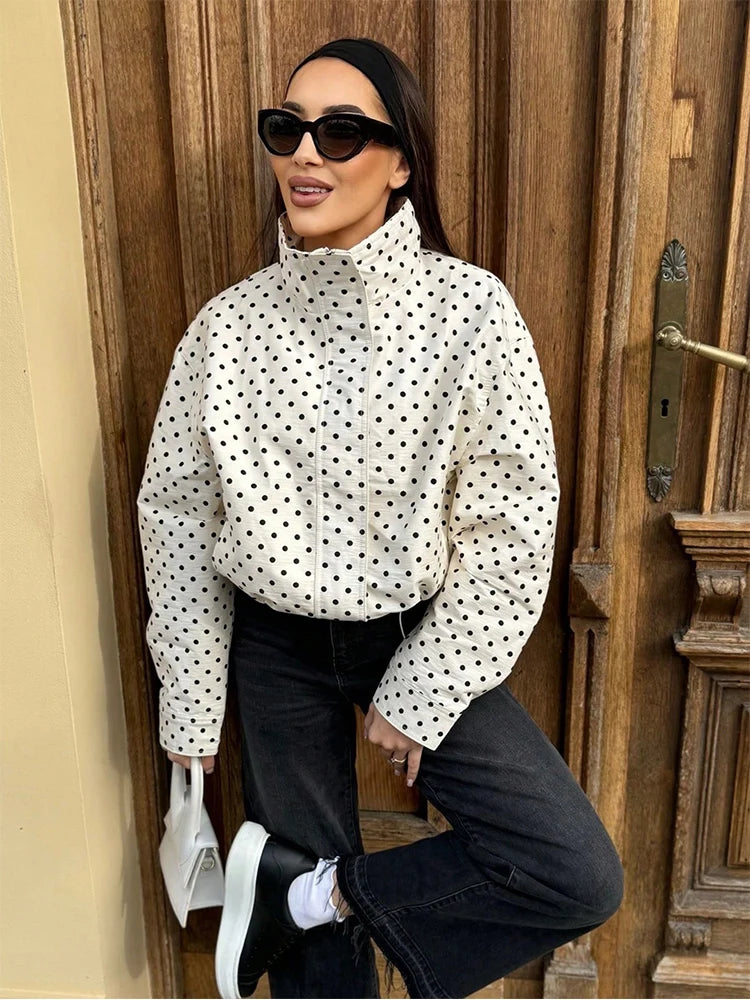 Polka Dot Short Coat
