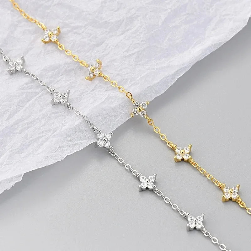 Zircon Flower Bracelet