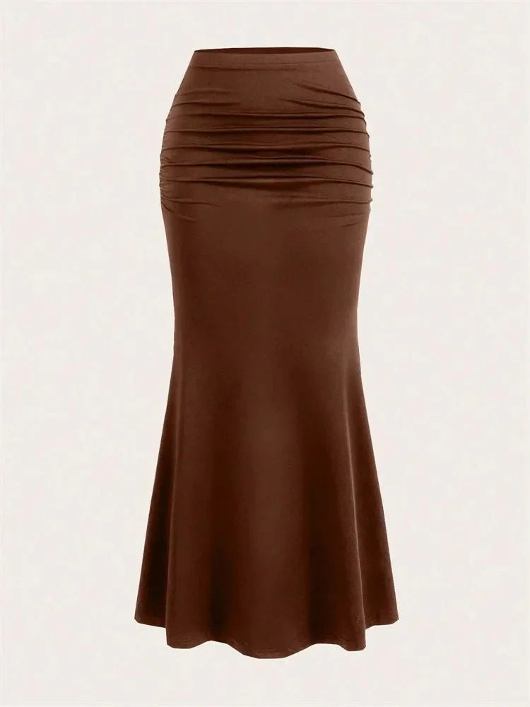Ruched Maxi Skirt