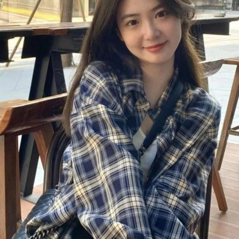 Pink Plaid Blouse