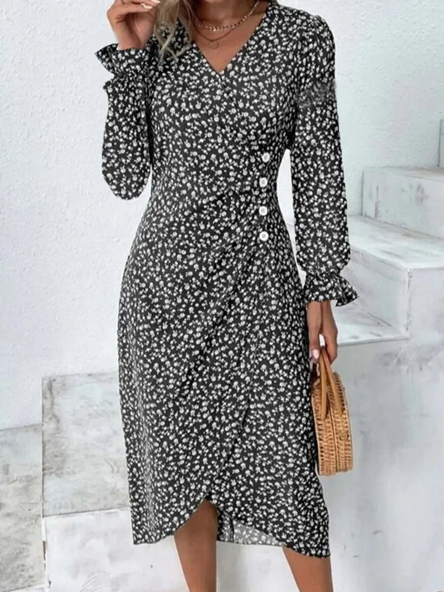 Elegant floral midi dress
