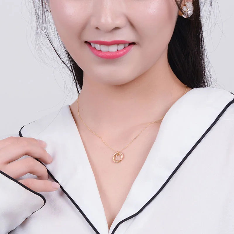 Zircon Circle Necklace