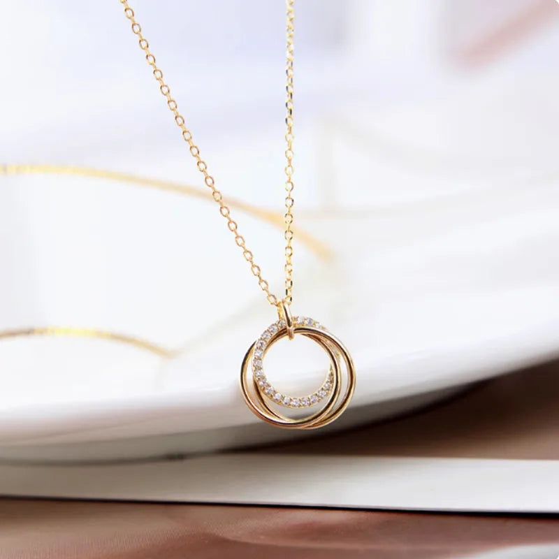 Zircon Circle Necklace