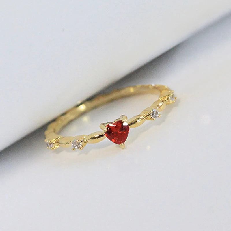 Heart Zircon Ring
