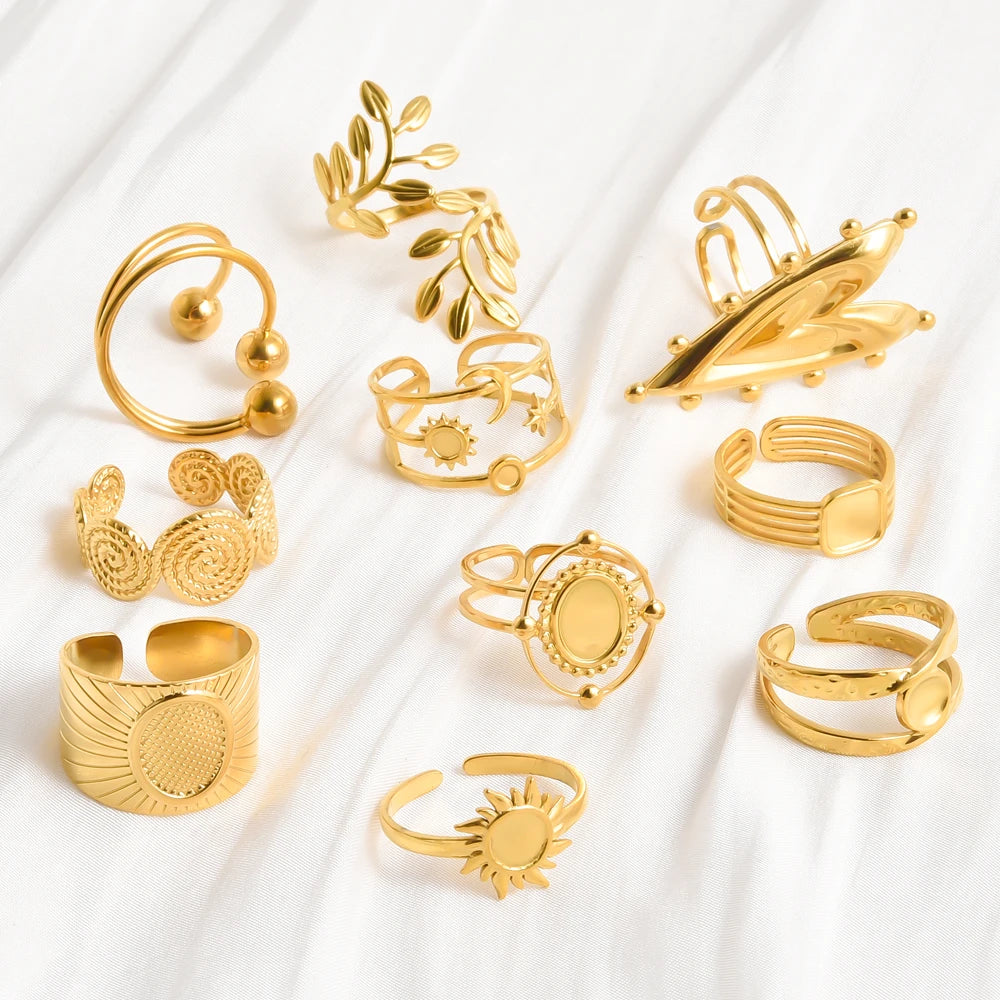 Gold Heart Rings