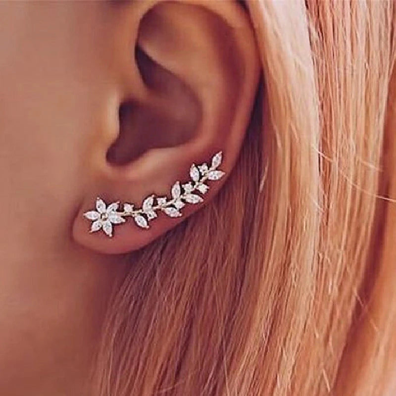 Dazzling flower ear climbers