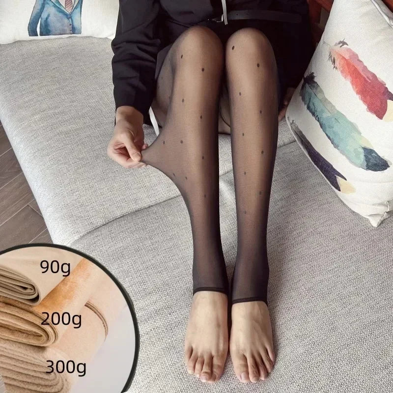 Warm & stylish fleece tights