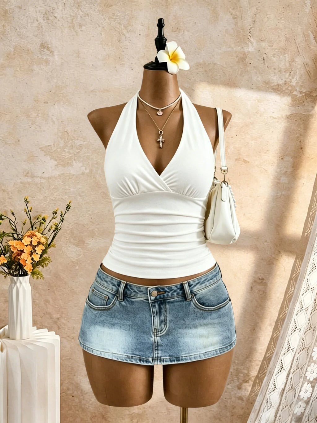 White Crop Top
