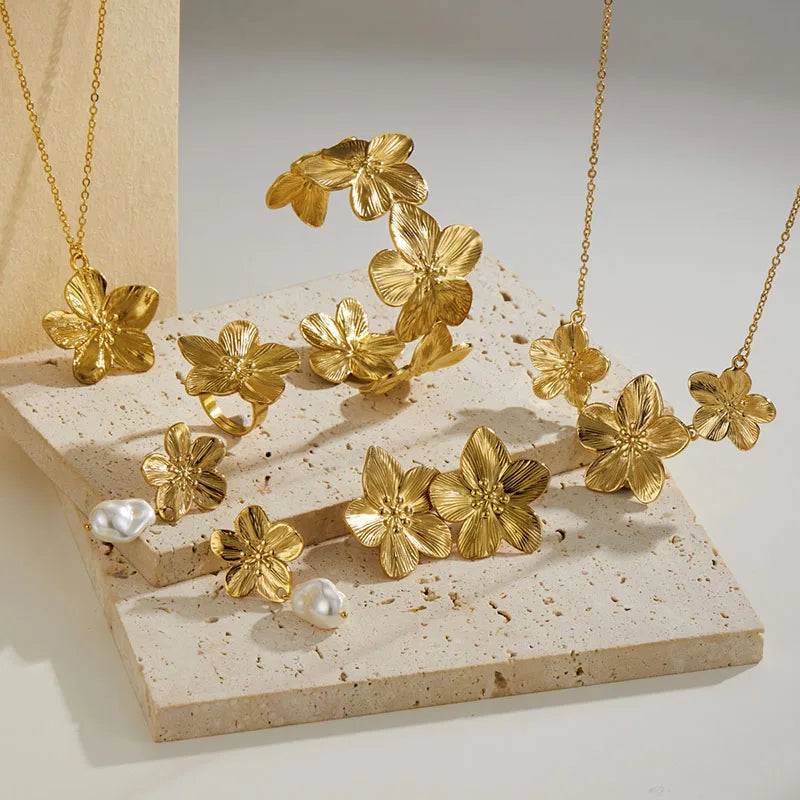 Flower Jewelry Set