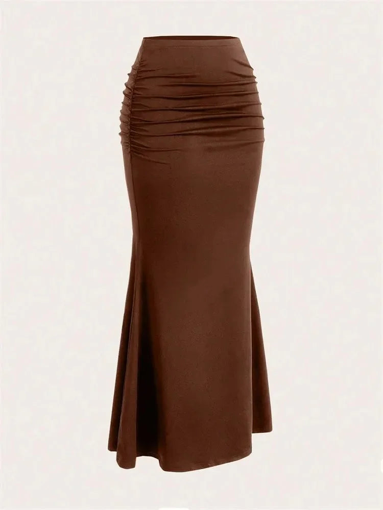Ruched Maxi Skirt