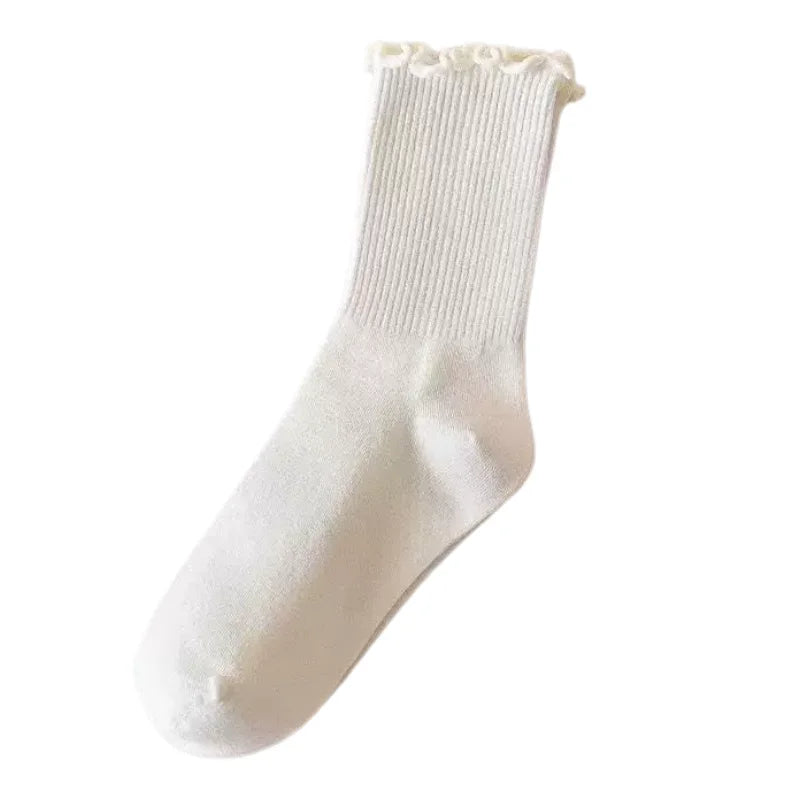 Ruffle Crew Socks