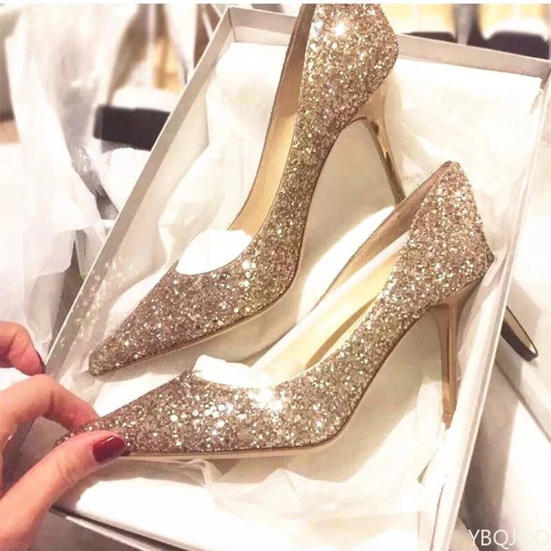 Sequin Heels