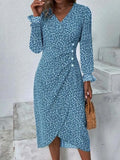 Elegant floral midi dress