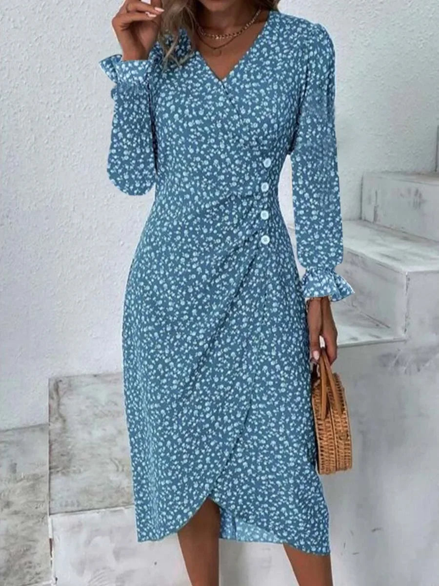 Elegant floral midi dress