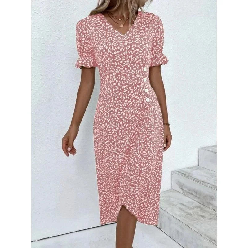 Elegant floral midi dress