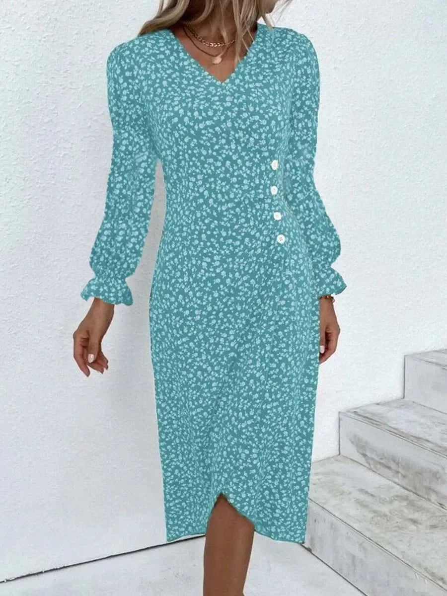 Elegant floral midi dress