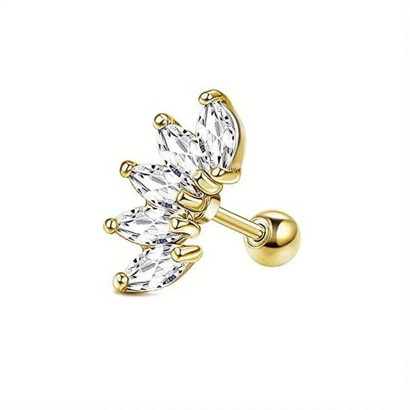 Elegant flower stud earrings