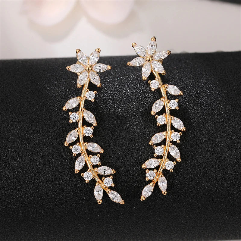 Dazzling flower ear climbers