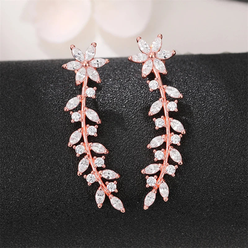 Dazzling flower ear climbers