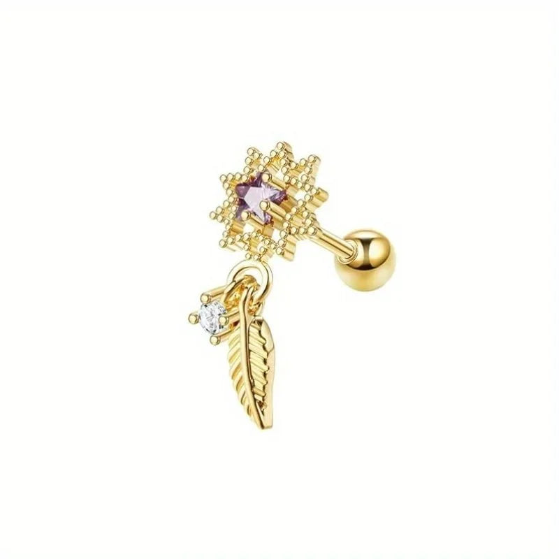 Elegant flower stud earrings