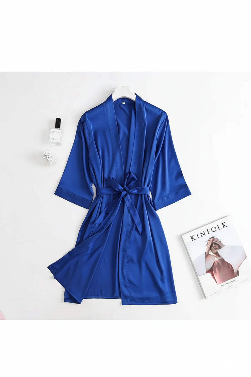 Bridal satin robe
