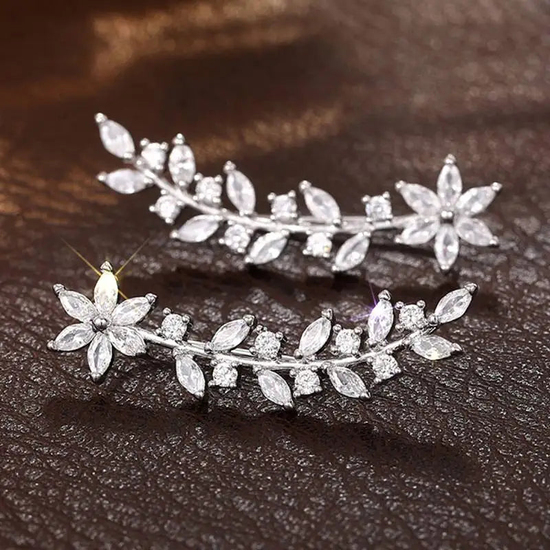 Dazzling flower ear climbers