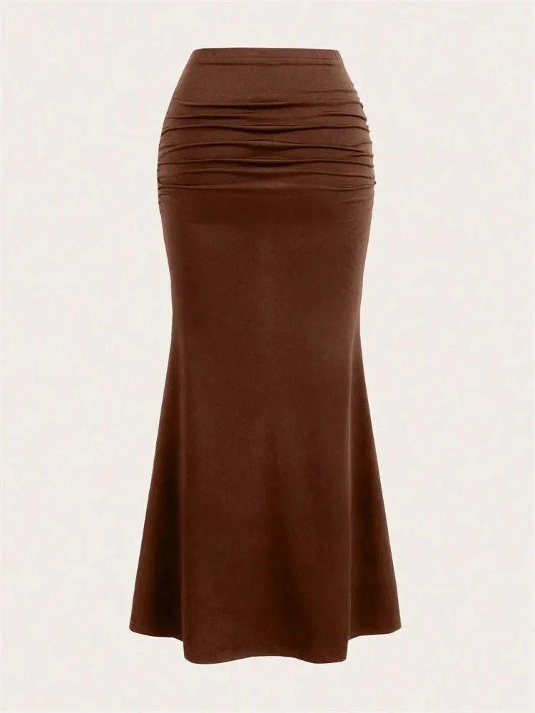 Ruched Maxi Skirt
