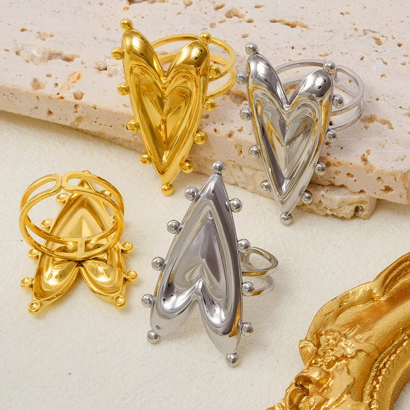 Gold Heart Rings