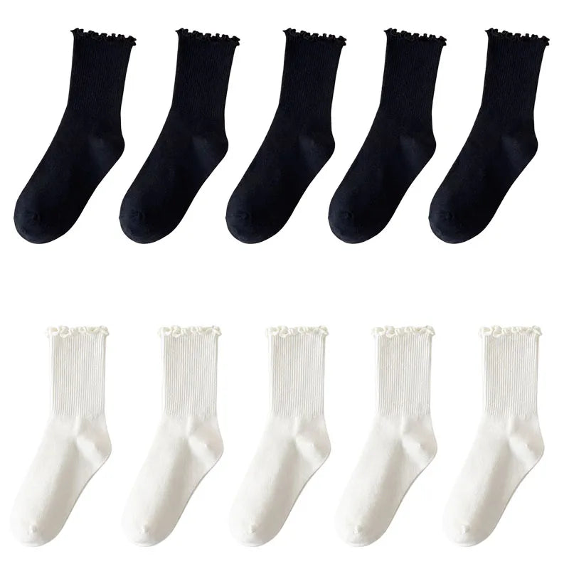 Ruffle Crew Socks