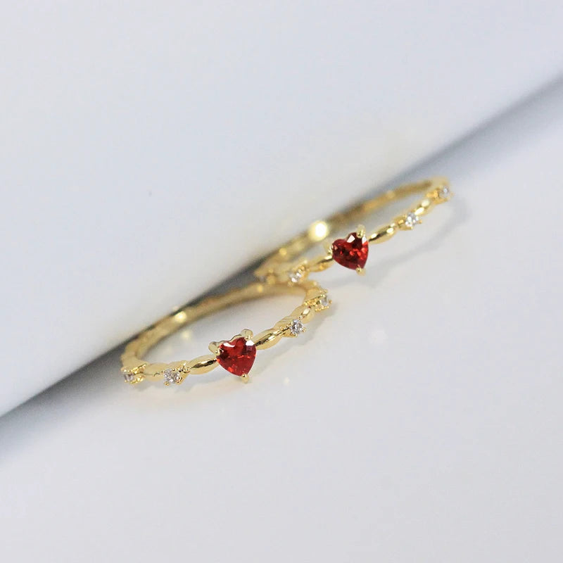 Heart Zircon Ring