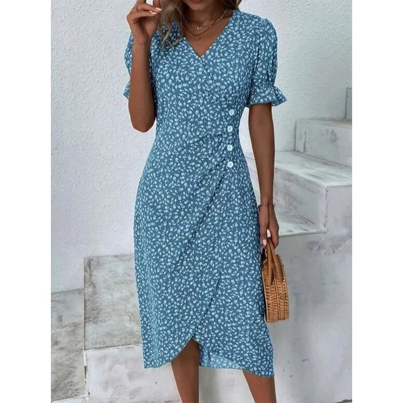 Elegant floral midi dress