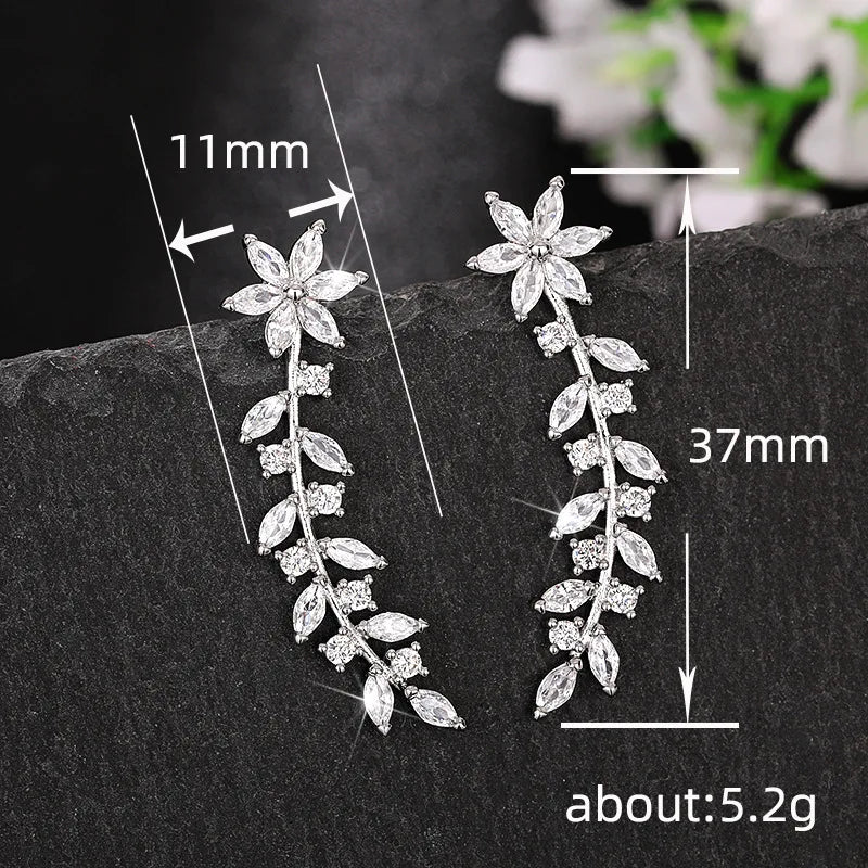 Dazzling flower ear climbers