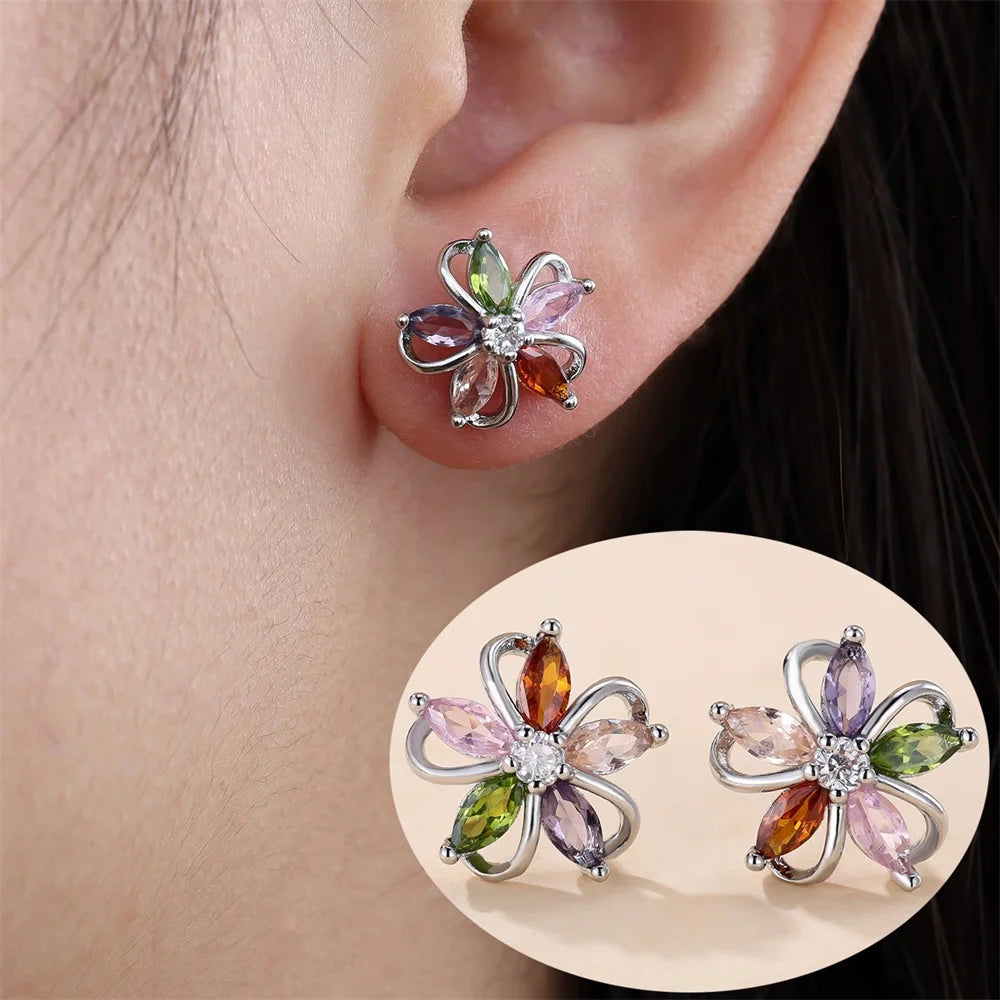 Zircon Star Earrings