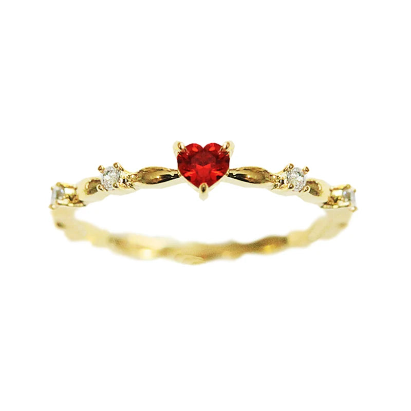 Heart Zircon Ring