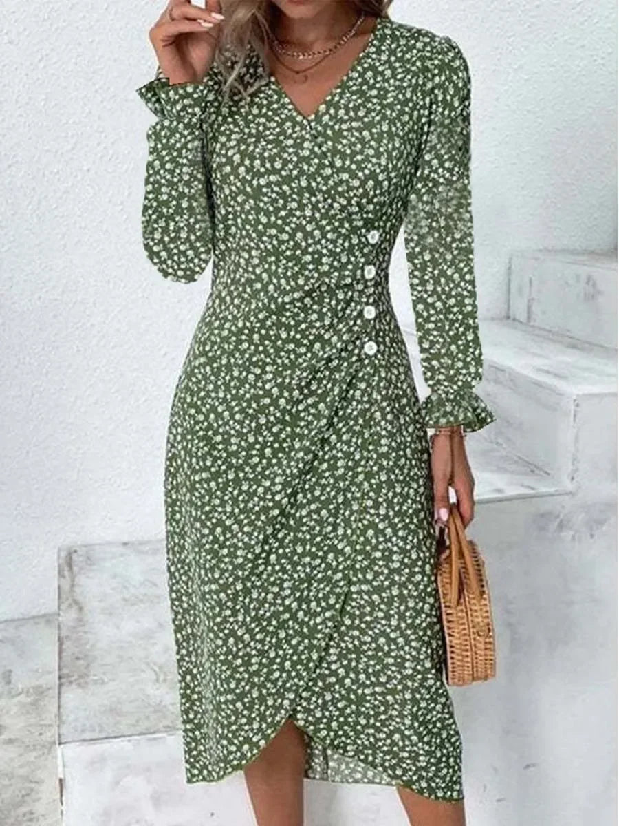 Elegant floral midi dress