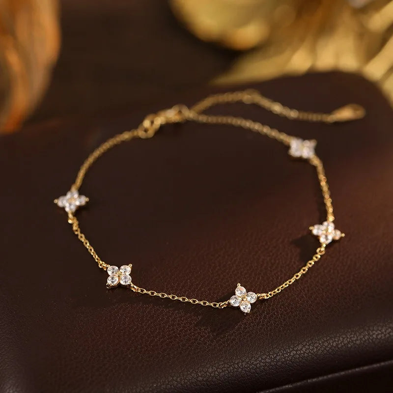 Zircon Flower Bracelet
